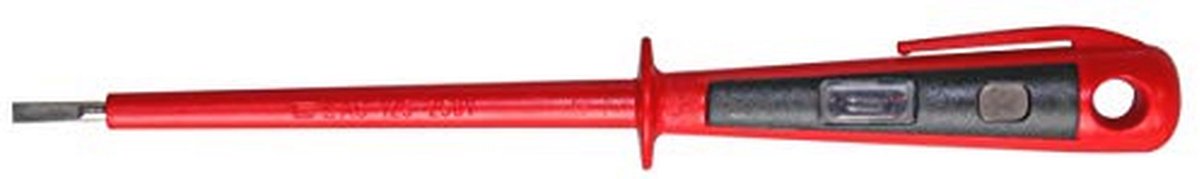 Eurotester/spanningstester tot 250 V - VDE 0680 goedgekeurd - rood/zwart 190 mm