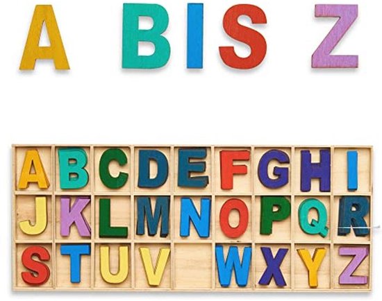 Playos® - Alfabet Legpuzzel - met Cijfers - 45 x 18 cm - Kleurrijk