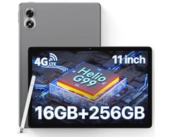 Android 13 Tablet met Helio G99, 8GB RAM en 256GB Opslag - Grijze Tablet