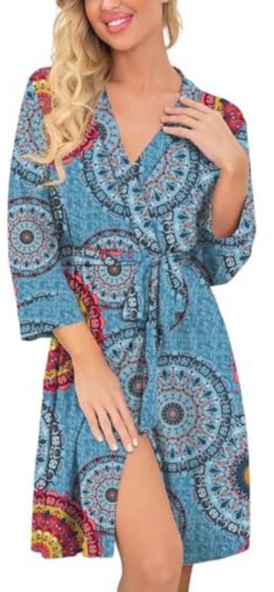 Vrouwen Badjas Gebreide Kimono Gewaden Zachte Loungewear