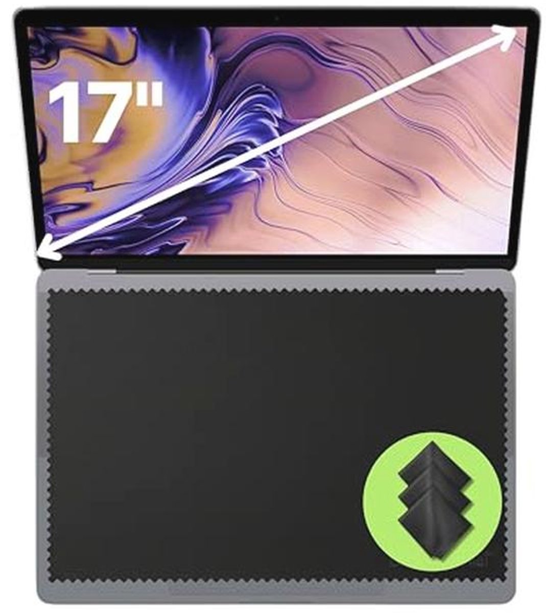 Microvezeldoeken voor 17.3 Inch Notebooks - Set van 3 Stuks - Ideaal voor Schermreiniging