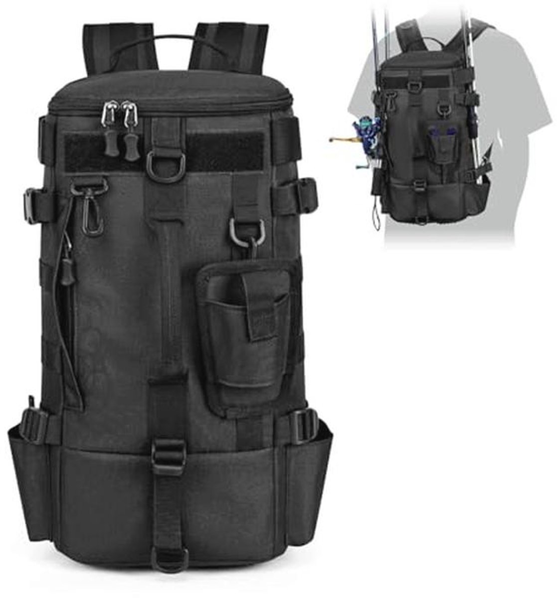 Lichtgewicht Draagtas Voor Vissen, Kamperen en Wandelen - Multifunctionele Anti-Slijtage Tas