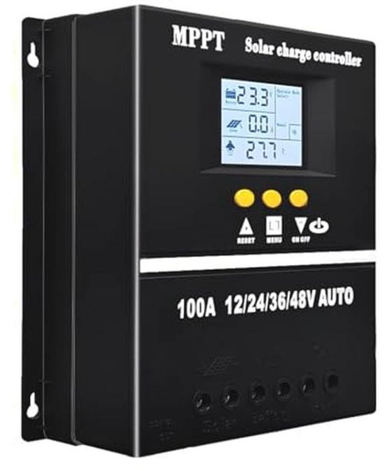 MPPT Solar Laadregelaar 100A met LCD Scherm voor 12V, 24V, 36V, 48V en Dubbele USB