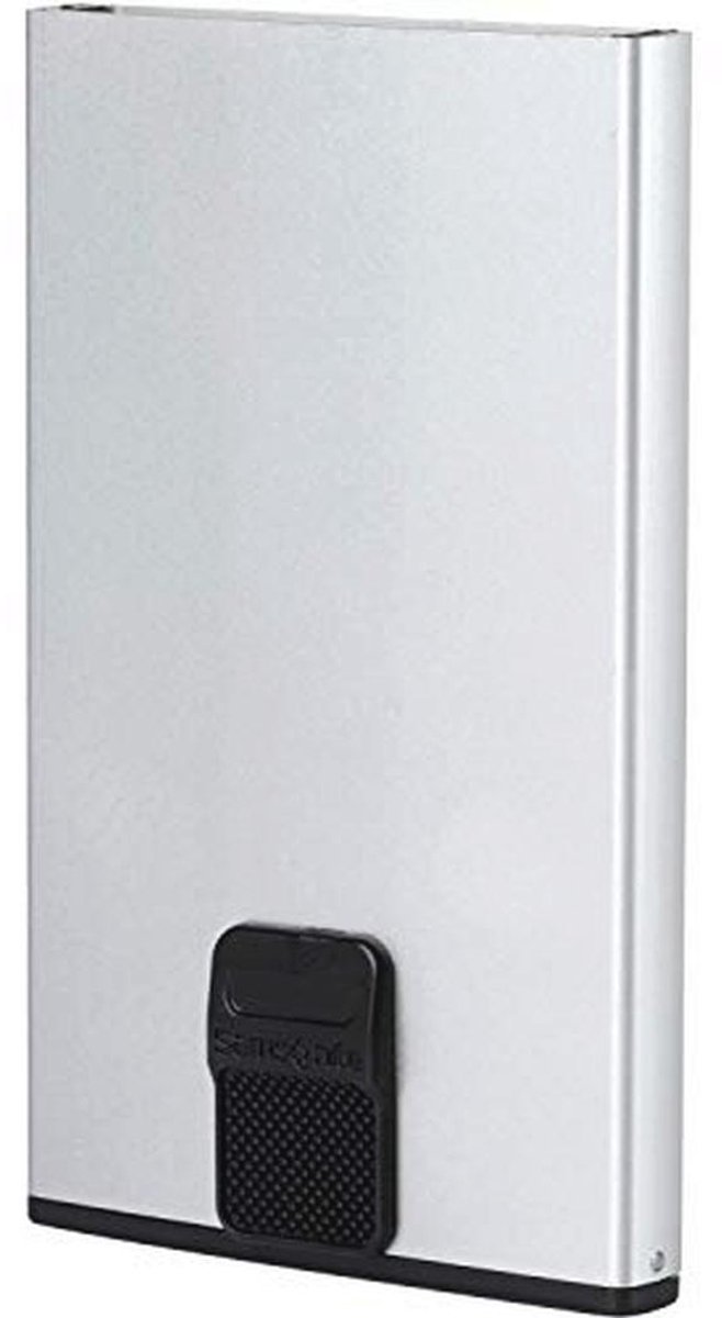 Stijlvolle Aluminium Creditcardhouder met RFID- en NFC-bescherming - Slank Design, Voor 6 Kaarten, 10,2 cm, Grijs