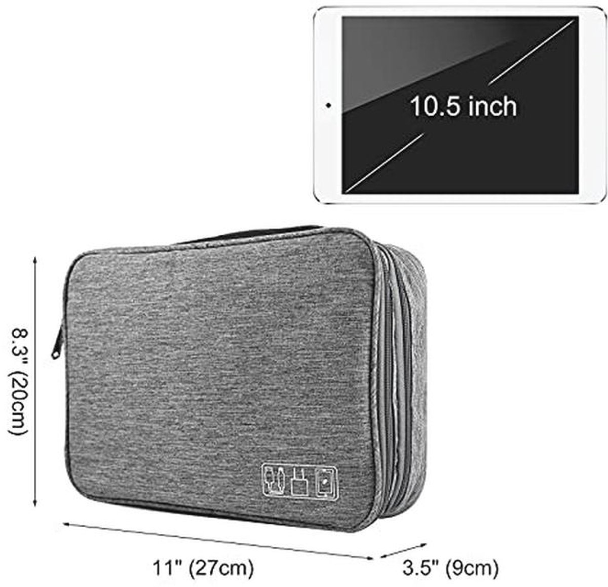 Universele Elektronica Accessoires Organizer Tas - Waterdicht en Draagbaar voor Kabels, Opladers en Powerbanks – foto 3