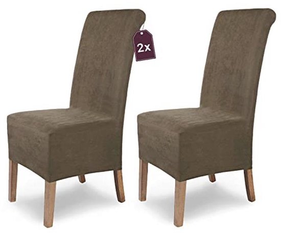 Stoelhoezen voor Eetkamerstoelen, Afneembare Wasbare Stoelhoezen voor Eetkamerstoelen, Moderne Elastische Stoelhoezen voor Eetkamer voor Keuken, Bar, Hotel En Bruiloft (E set of 2
