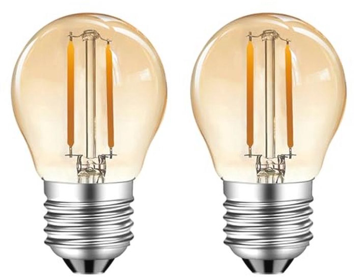 Vintage E27 2W warmwitte LED-lampen 2 stuks - 180 lumen vervangt 15W