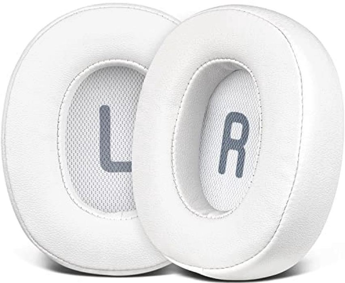 Comfortabele Vervangende Oorkussens voor Bluetooth Hoofdtelefoons - Zacht Geluidsisolerend Schuim (Wit)