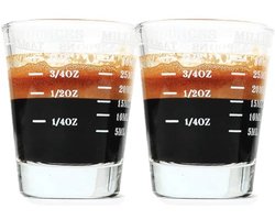 Shot Glass Maatbeker 2-pack - Hittebestendig en Vaatwasserbestendig | Bar Accessoires voor Barman