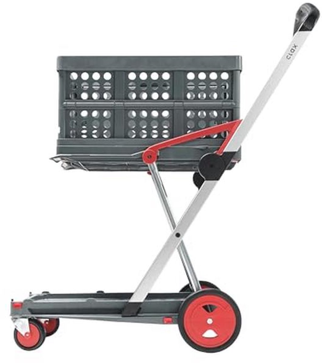Opvouwbare transportwagen - Boodschappentrolley met vouwdoos - Stevige platformwagen