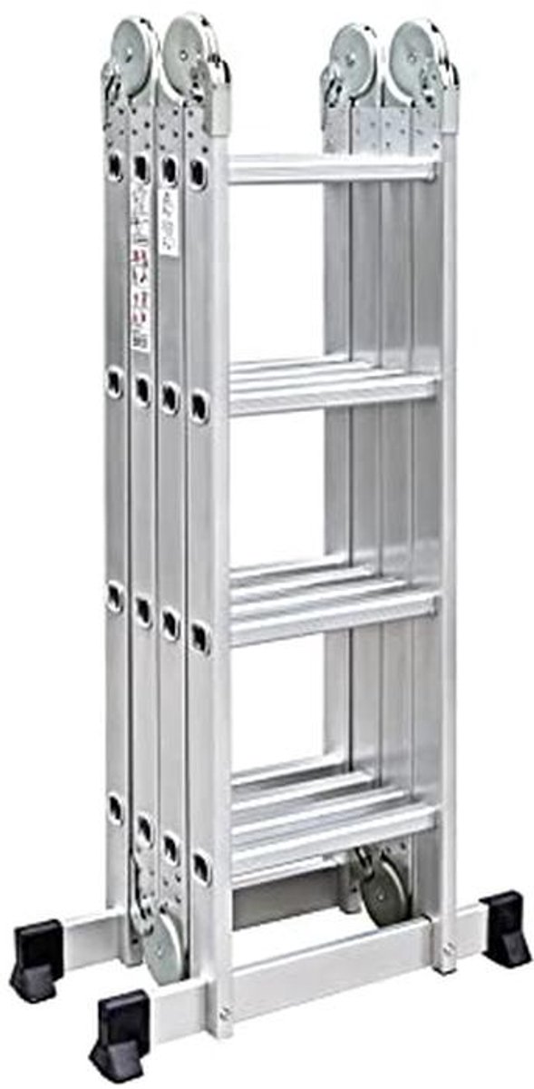 Vouwbare Multifunctionele Aluminium Ladder - 4 x 4 Treden, 4.7 m Hoogte