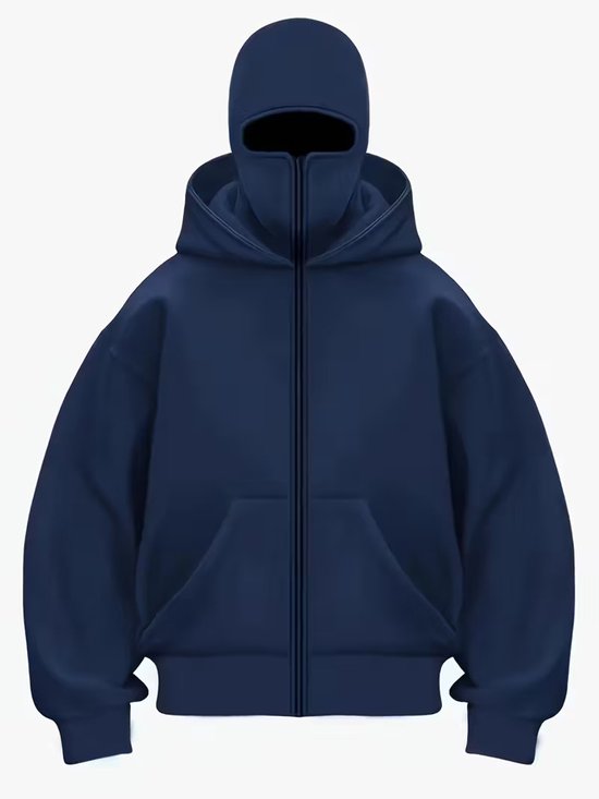 ANTI SOCIAL Ninja Hoodie Vest | Volledig Dichtritsbare Bivakmuts