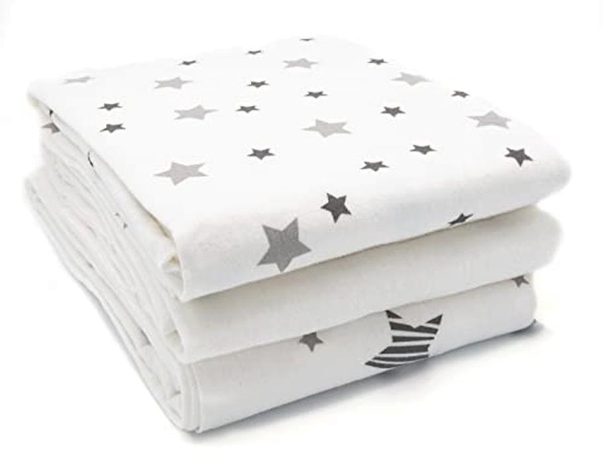Molton Babydoeken Set van 3 - Absorberende en Ultragzachte Doeken voor Baby