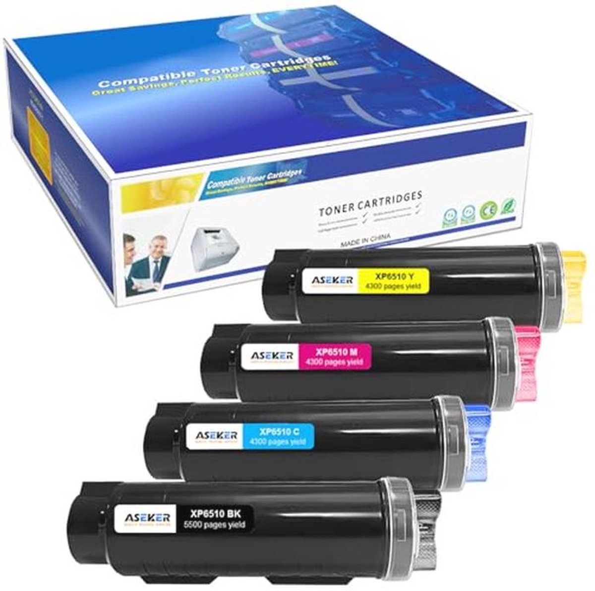 Compatibele Tonercartridge voor Xerox Phaser en WorkCentre - 4 Kleuren, Hoge Capaciteit 5500 & 4300 Pagina's