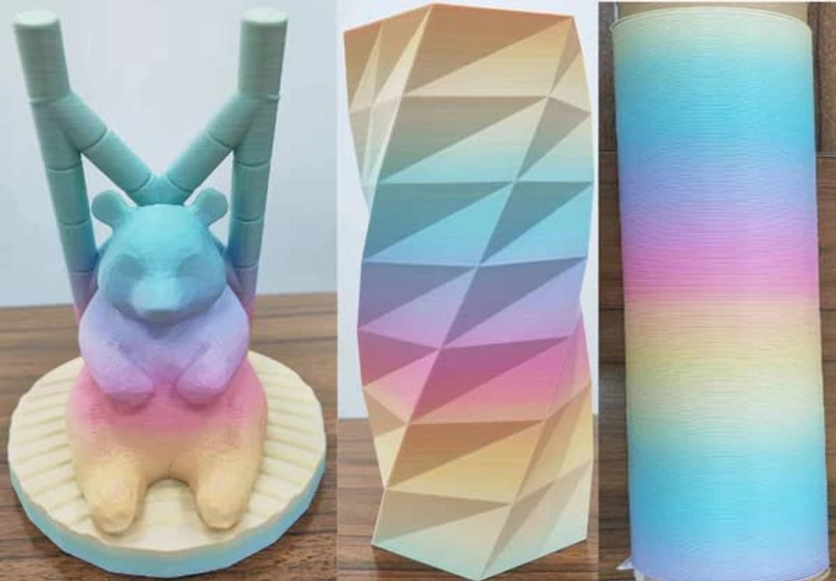 Gradient PLA 3D-printfilament - 1.75mm - 1kg - Pastel Rainbow