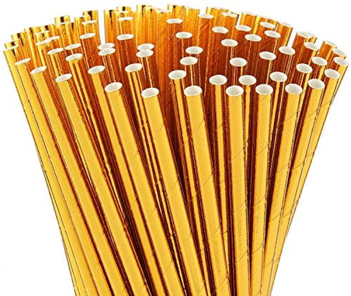 100 Stuks Duurzame Biologisch Afbreekbare Rietjes voor Feestjes en Bruiloften