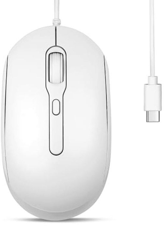 USB Type C Muis met Kabel en Aanpasbare DPI | bol