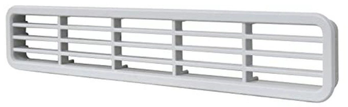 Rechthoekig Ventilatierooster van Kunststof voor Meubeltoepassingen - 207 x 37 mm
