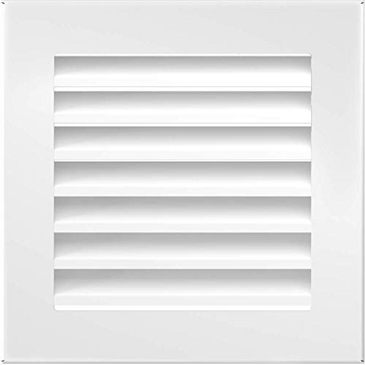 Ventilatierooster Haardrooster 17cm x 17cm Wit