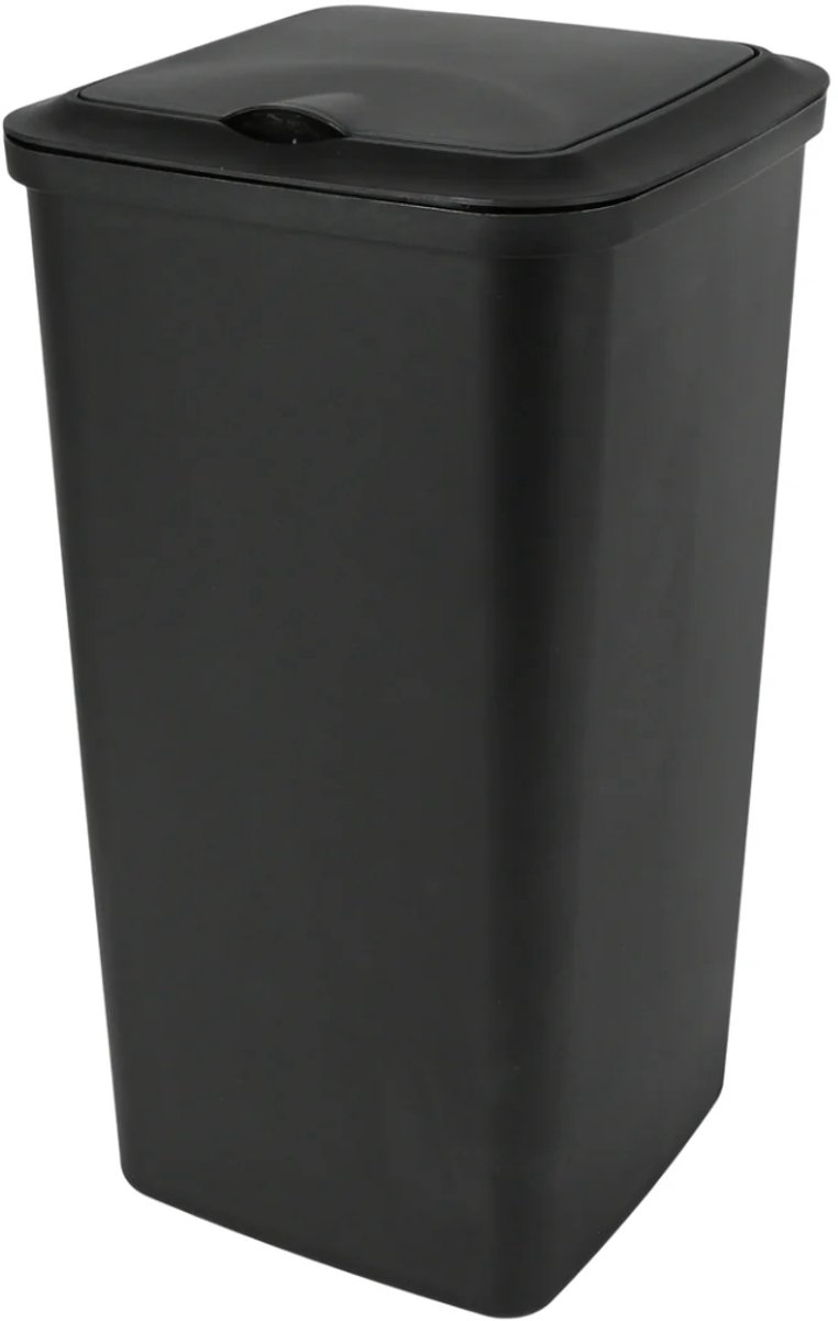 Dutch Standard - Afvalbak - Prullenbak - Klep - 10L - Zwart