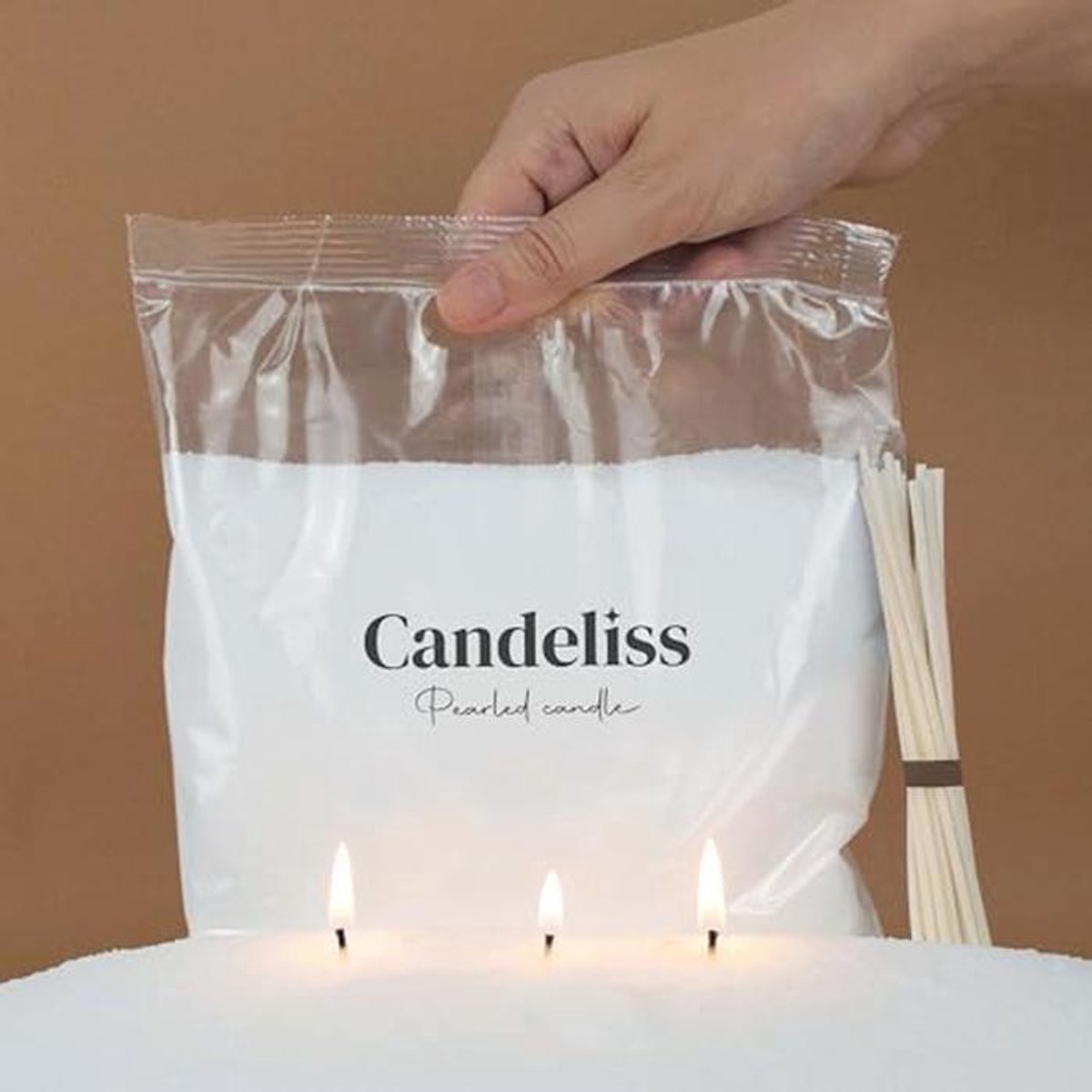 DIY Kaarsen Maakset met Parelwax | Plantaardige Was voor Schone Luxe Kaarsen | Creatieve Kaarsen Zonder Paraffine | Kleurloze Kaarsen in Elke Houder (1kg)