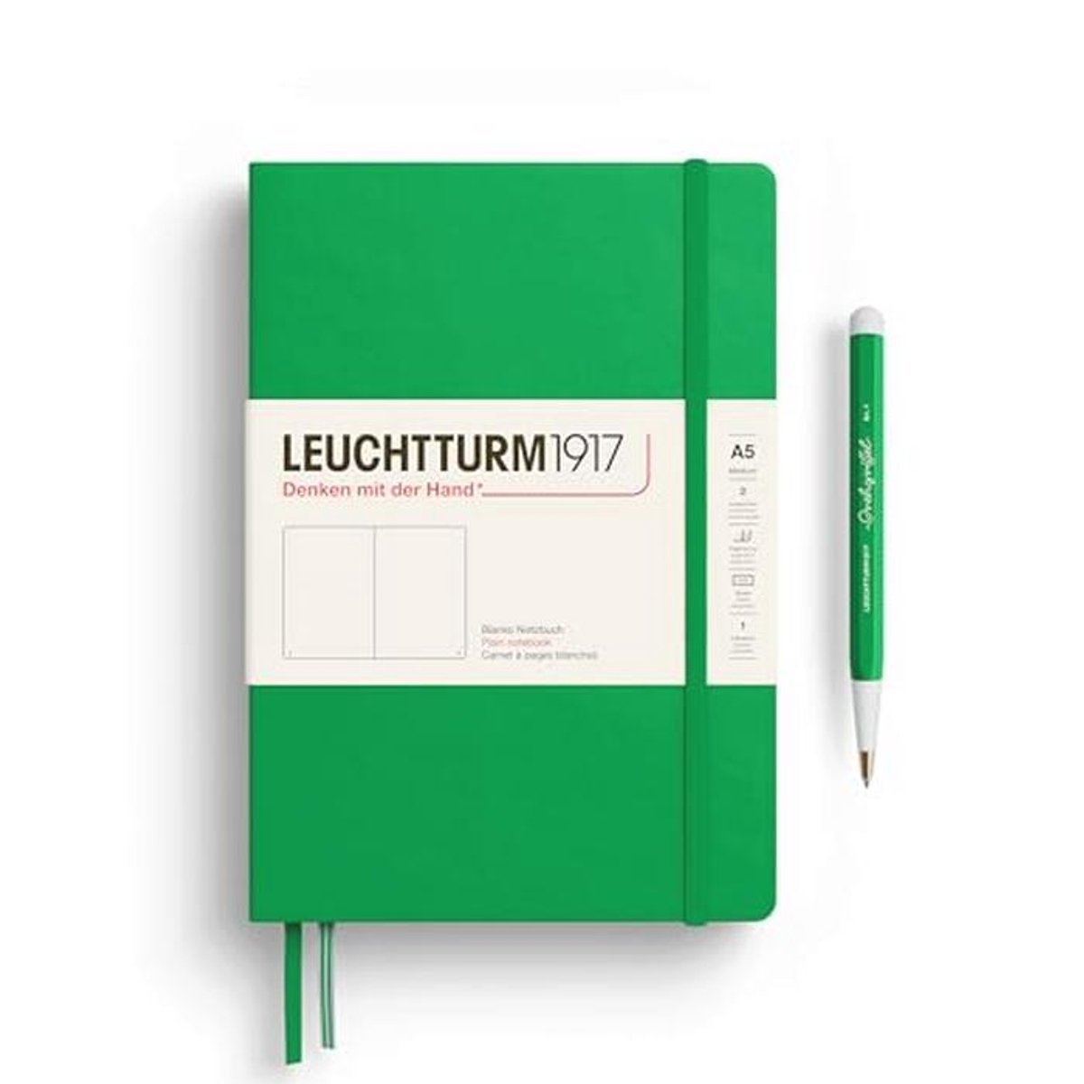 Notitieboek A5 Hardcover 251 Genummerde Pagina's Groen