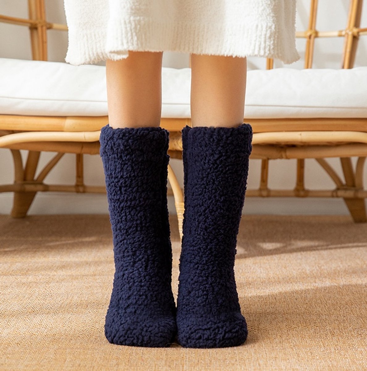 Dames Coral Fleece Dikke Warm Comfortabele Slaapsokken Vloer Sokken