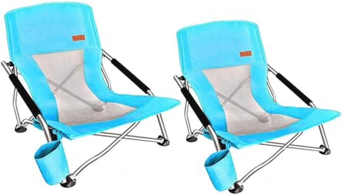 Ultralichte Campingstoel met Bekerhouder en Draagtas - Set van 2