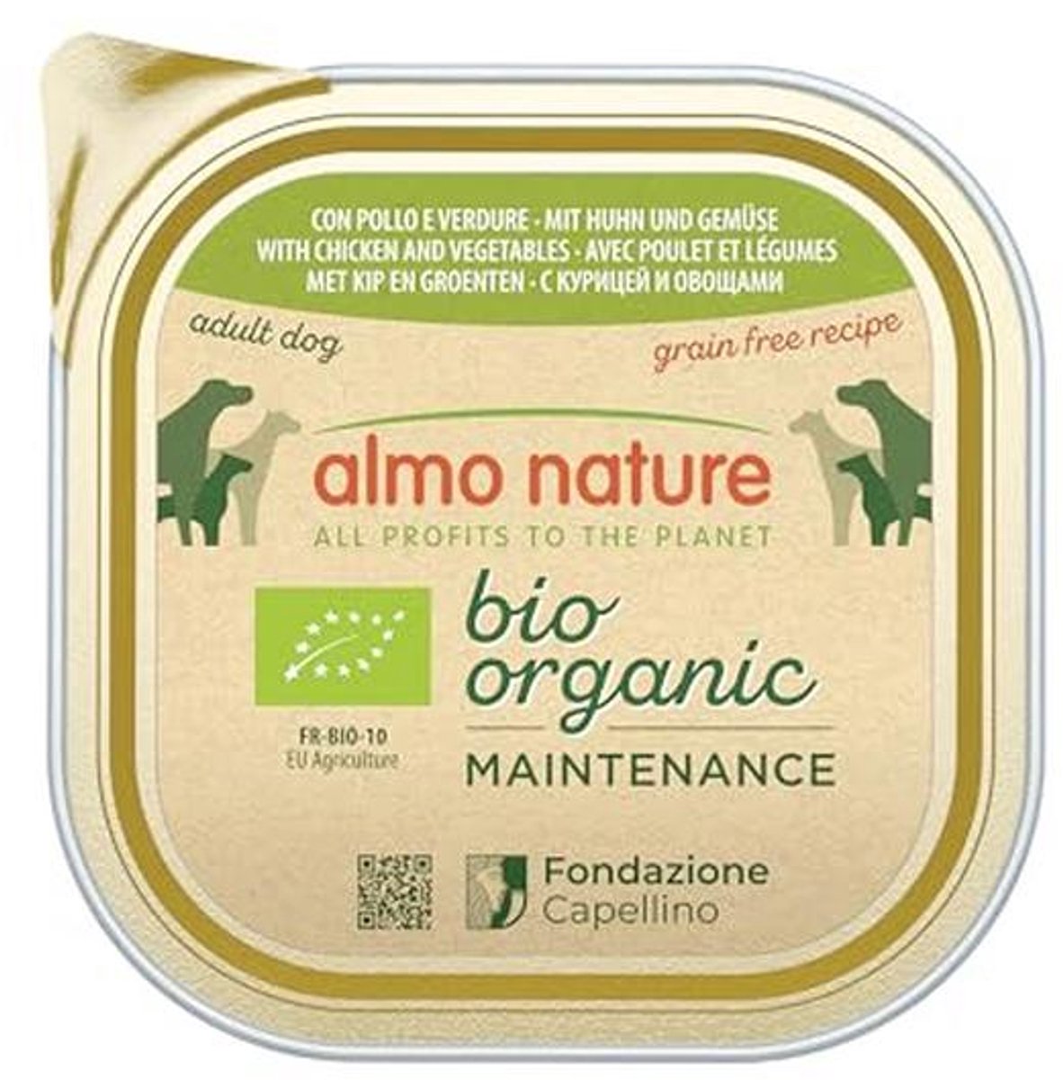 Biologische natvoer voor honden met kip en groenten - 300g