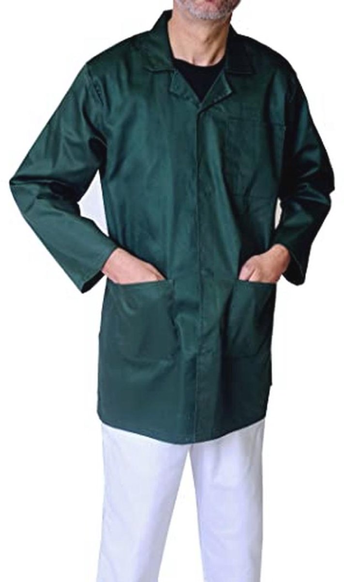 Polykatoenen Laboratoriumjas voor Volwassenen - Unisex Werkkleding voor Technici, Artsen en Studenten - Maten XXS tot 5XL - Bos Groen