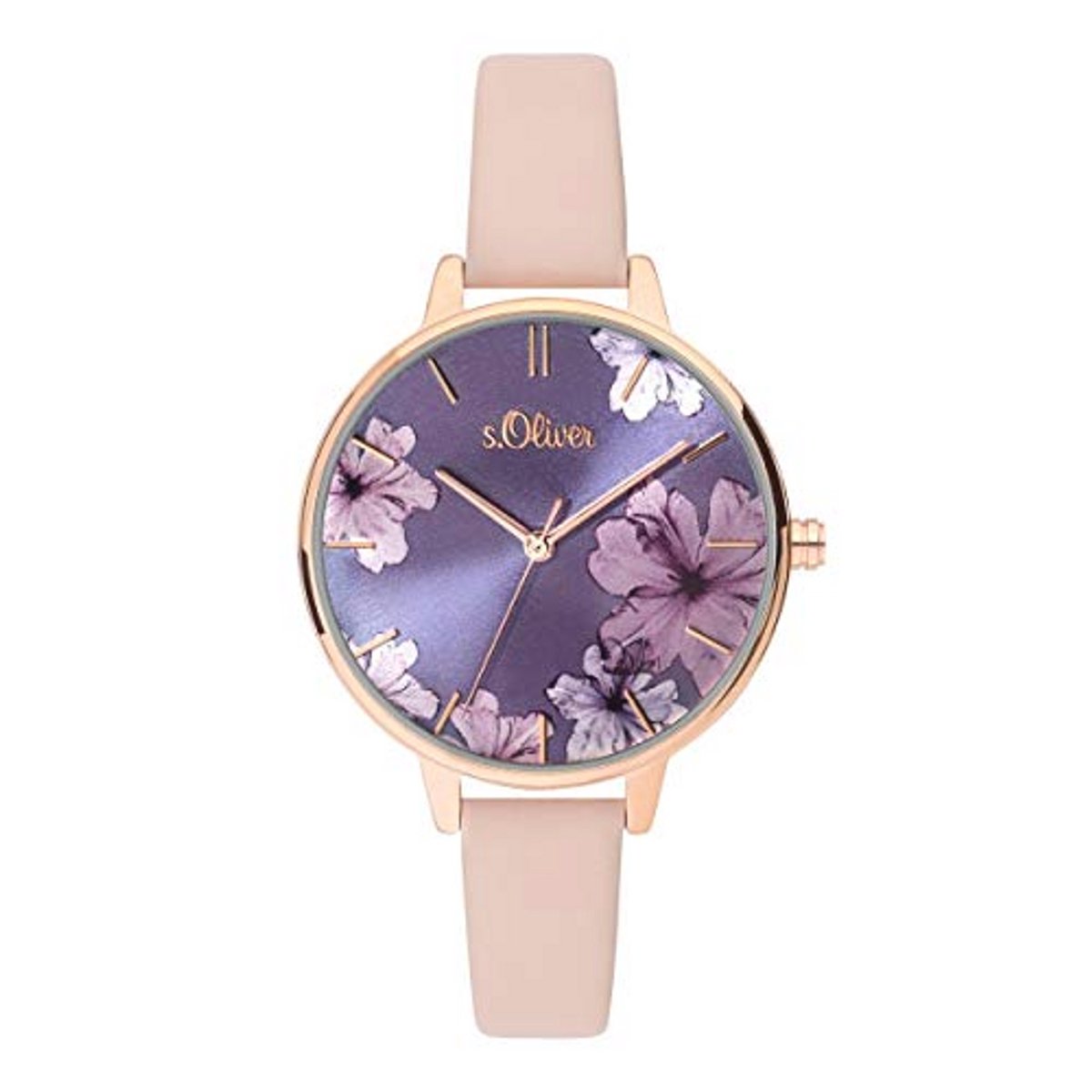 Dames Analoge Quartz Horloge met RVS Band en Bloemendial