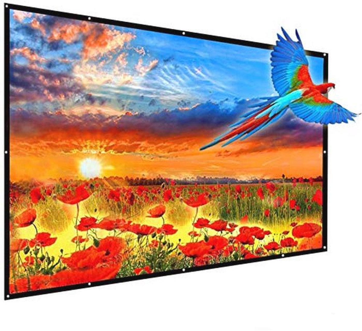 120 inch Draagbaar Projectorscherm voor Buiten en Binnen - 16:9 HD Filmscherm