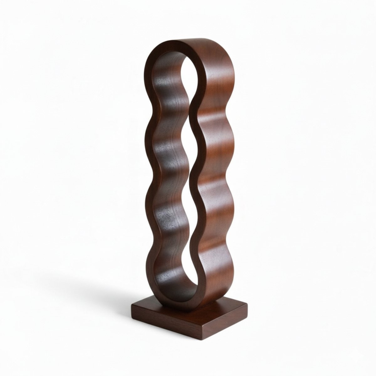 Meisterhome® Wijnfleshouder – Japandi Wijnrek - Voor 4 flessen - Stapelbaar Mangohout Flessenrek – Hout - Design Houten Wijnhouder - Duurzaam & Stijlvol - Bruin — cadeau in Wonen & Interieur - foto 4