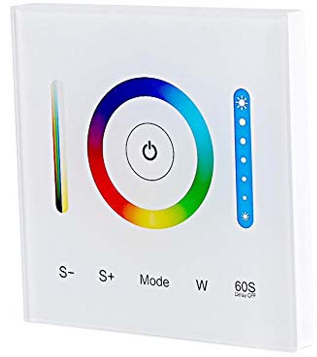 Ymiko Wandgemonteerde Touch Panel Controller Dimmer Controller voor RGB RGBW RGB+CCT Dimbare Kleurveranderende LED Strip Verlichting Touch Button met Geluid
