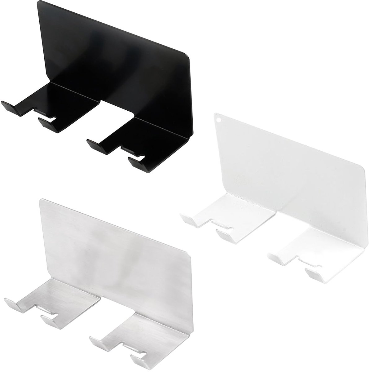 3 Multifunctionele haakhouders, opbergrekken zonder boorgaten, wandhaken, zelfklevende haken, opbergruimtes voor mobiele telefoons