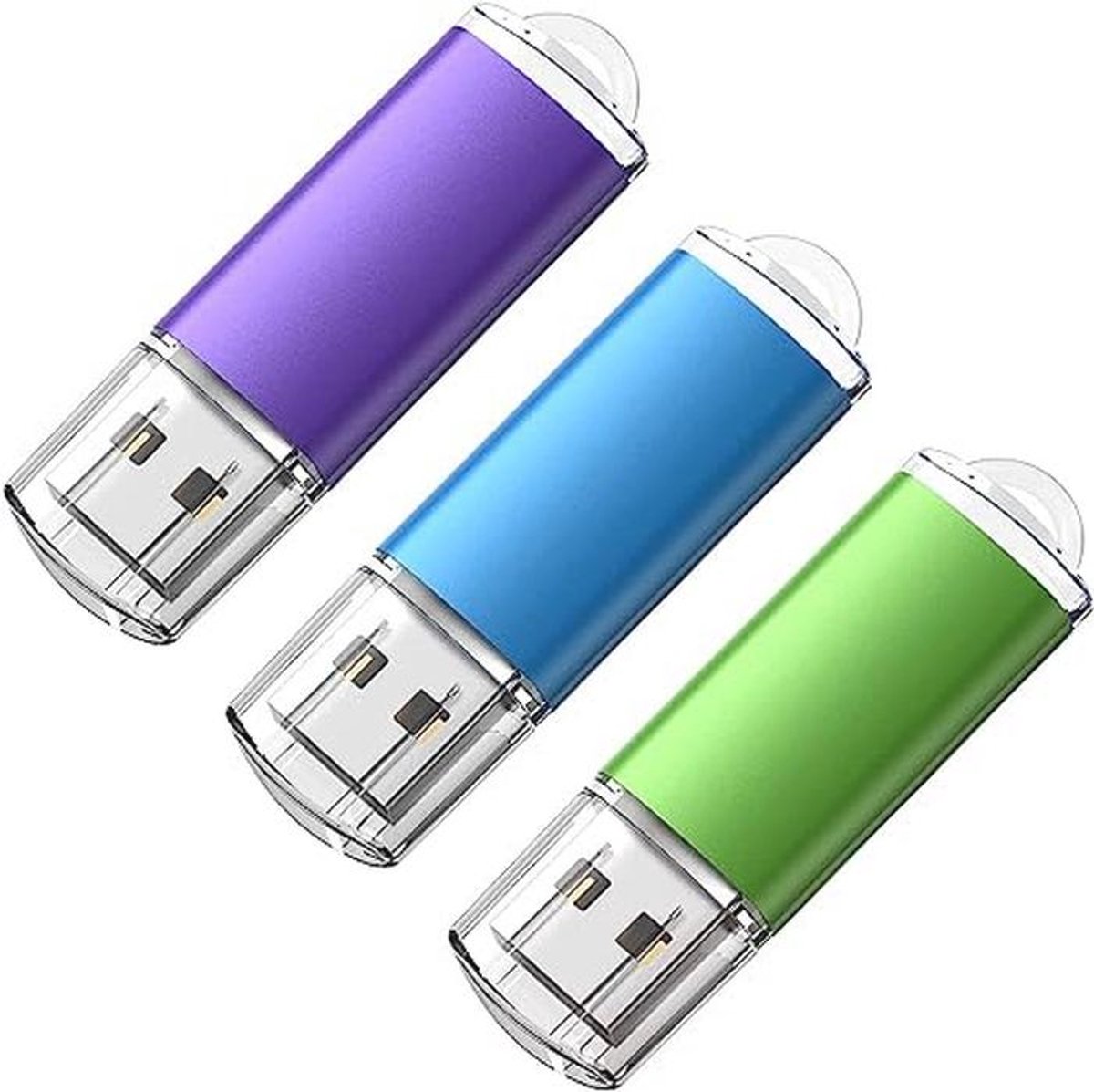 32GB USB Flash Drives 3-Pack - Kleurrijke USB 2.0 Geheugensticks