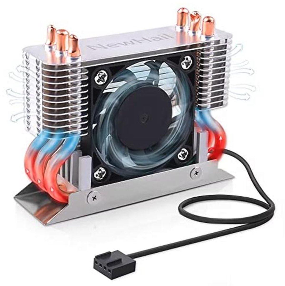 12V M.2 2280 SSD Heatsink met PWM Koelventilator en Koperen Warmtepijpen