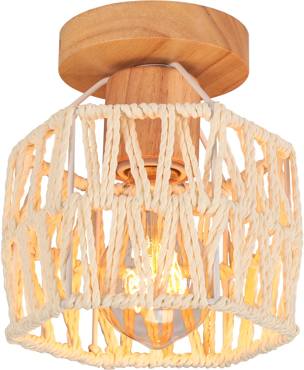 Plafondlamp Bohemen Weven E27 Plafondverlichting Moderne voor Woonkamer Slaapkamer Beige
