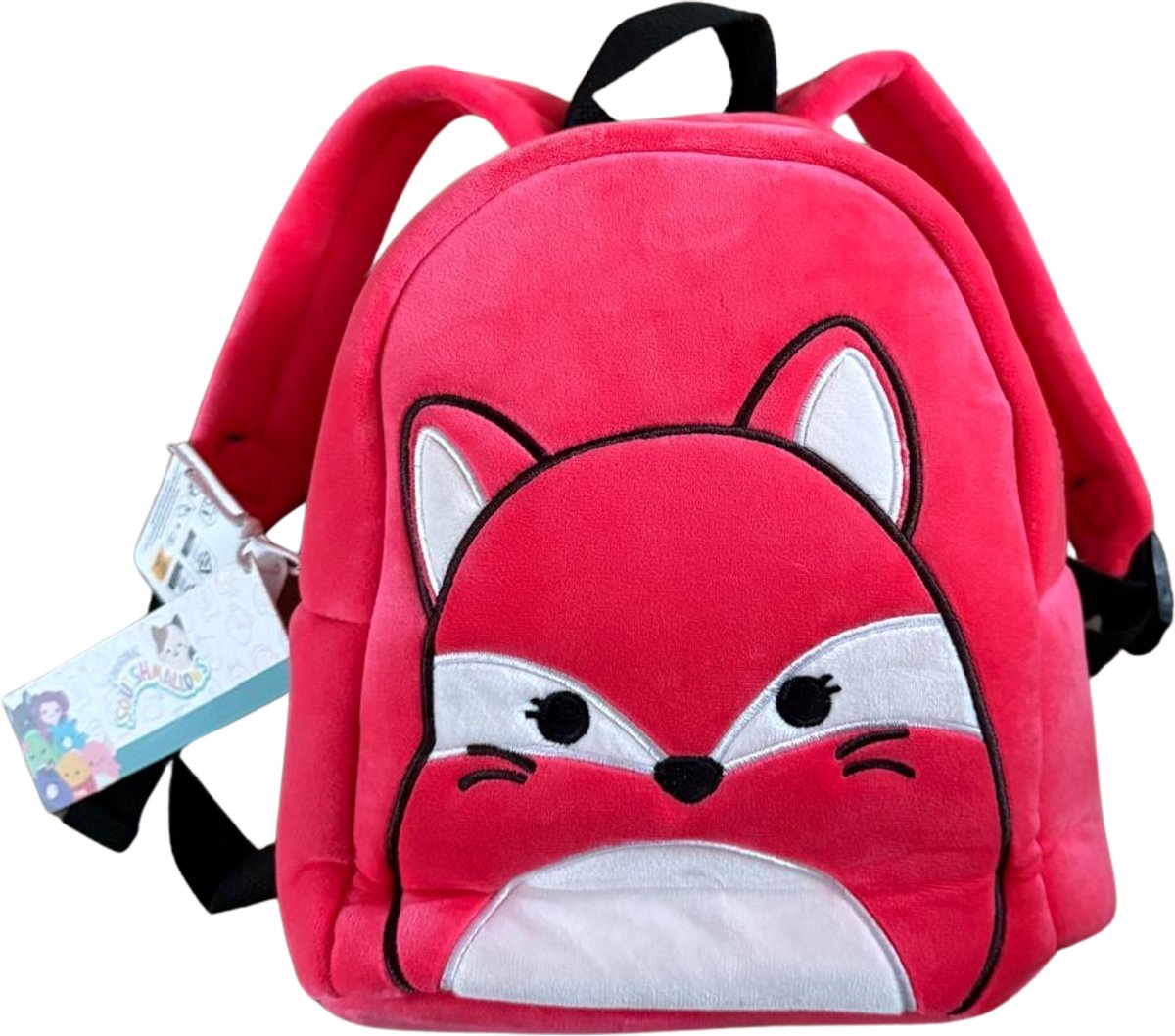 Squishmallows Kinder schooltas – Pluche Vos – Superzacht & Lichtgewicht – Peuter Rugtas voor Opvang & Kleuterschool – Ideaal Cadeau voor Jonge Kinderen
