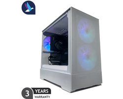 White Zalman Gaming PC - AMD Ryzen 5 7500F - Radeon RX 9070 XT - 32 GB RAM - 1 TB SSD
