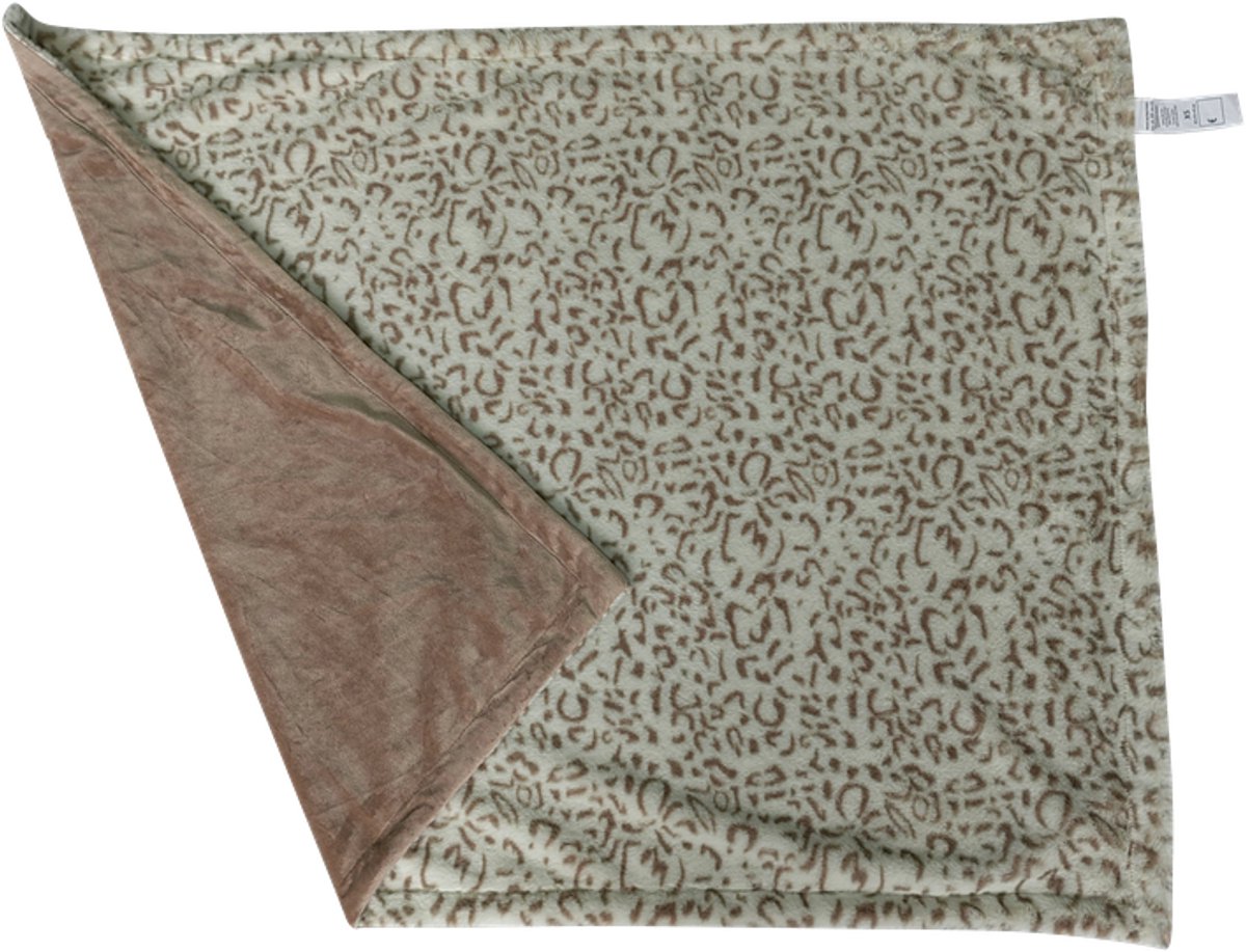 Animal Boulevard Pluche Deken Sneeuwluipaard Print - Deken voor Hond of Kat - Maat L: 100x150 cm