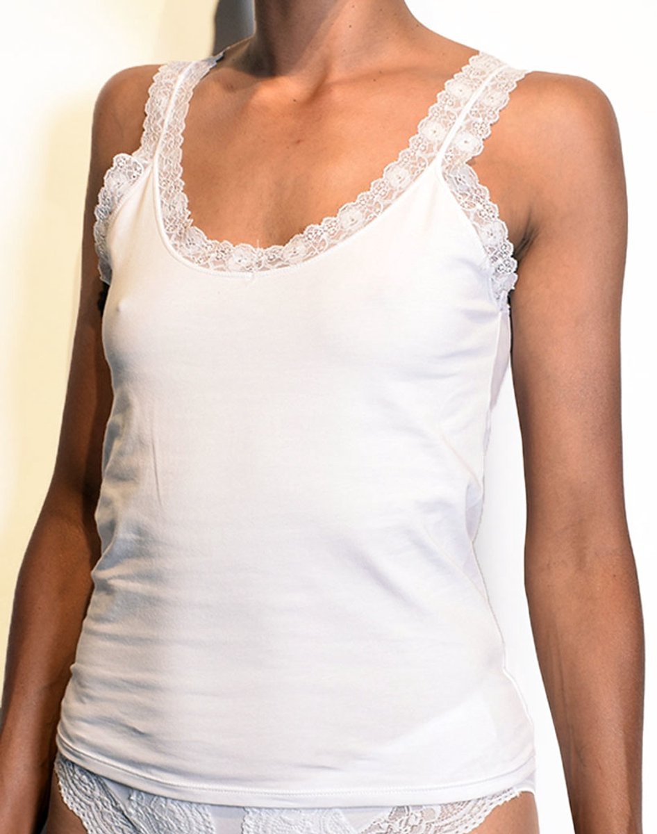 Giuliano Basic Singlet Kant | Wit |Dames | XL