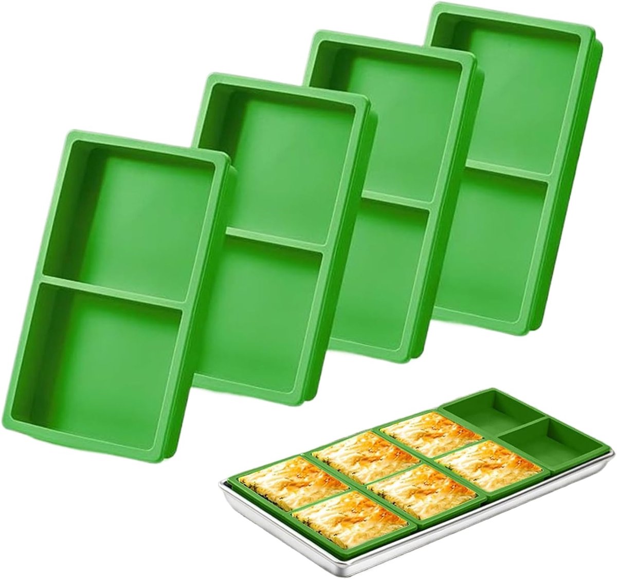 Freeze Dryer Trays with Silicone Mats - Premium Lightweight Food Preservation System (Green)