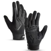 BMX handschoenen - Cross-Handschoenen - Fietshandschoenen MTB - Handschoenen - Met Touch Screen - Ademende Nylon Zwart - Maat M