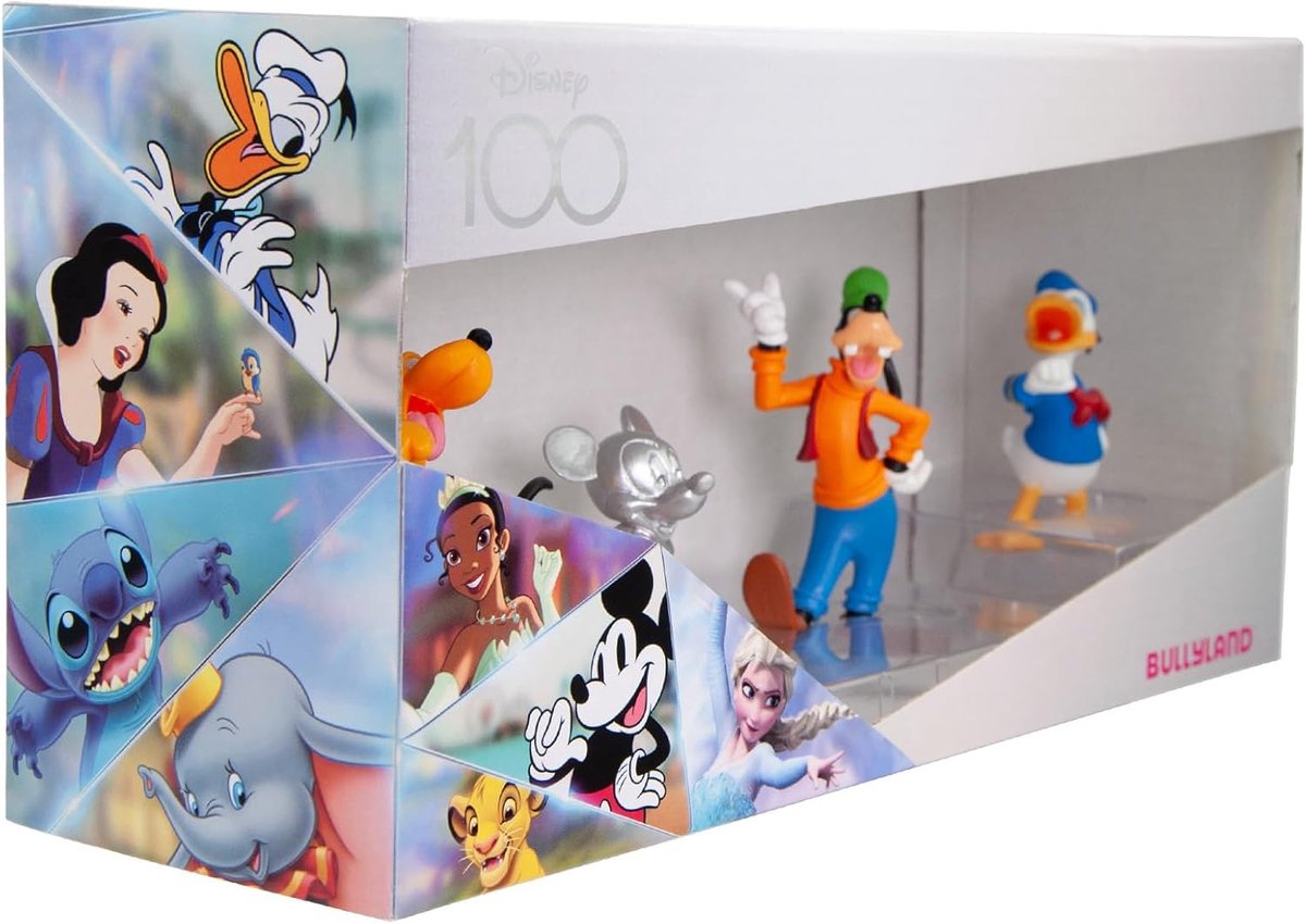 Bullyland 15150 – Disney 100 Jaar Verjaardagsfigurenset met Mickey Mouse, Donald Duck, Pluto en Goofy – Speciaal voor Disney-verzamelaars en jonge fans – Perfect als cadeau of taartdecoratie — afbeelding 3