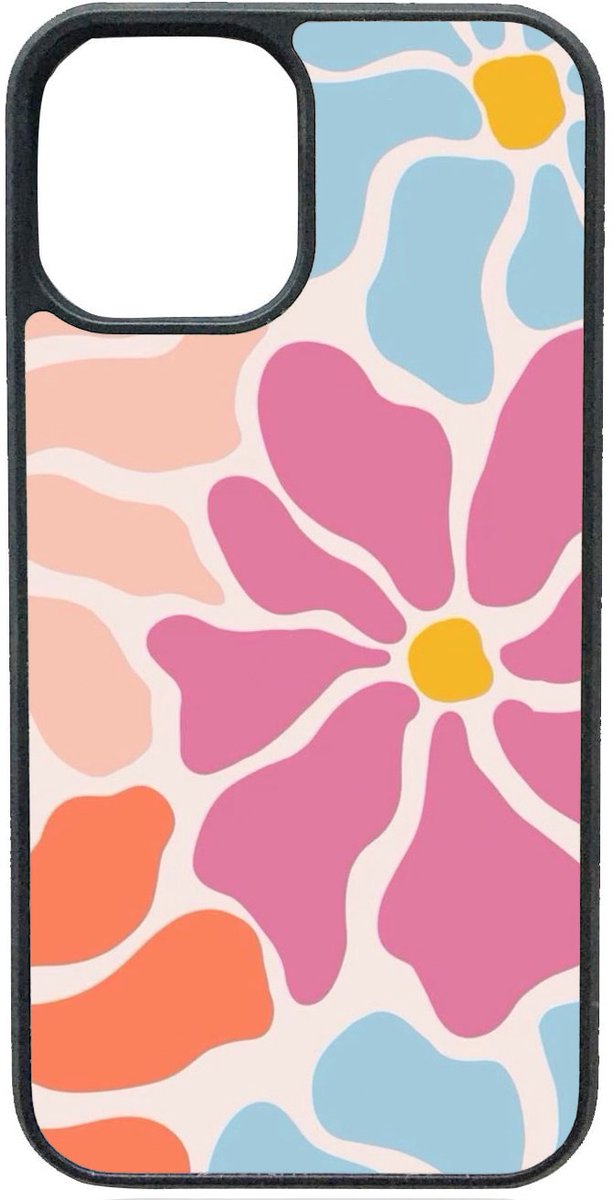 Telefoonhoesje - GEKLEURDE BLOEMEN - Iphone 14 Plus