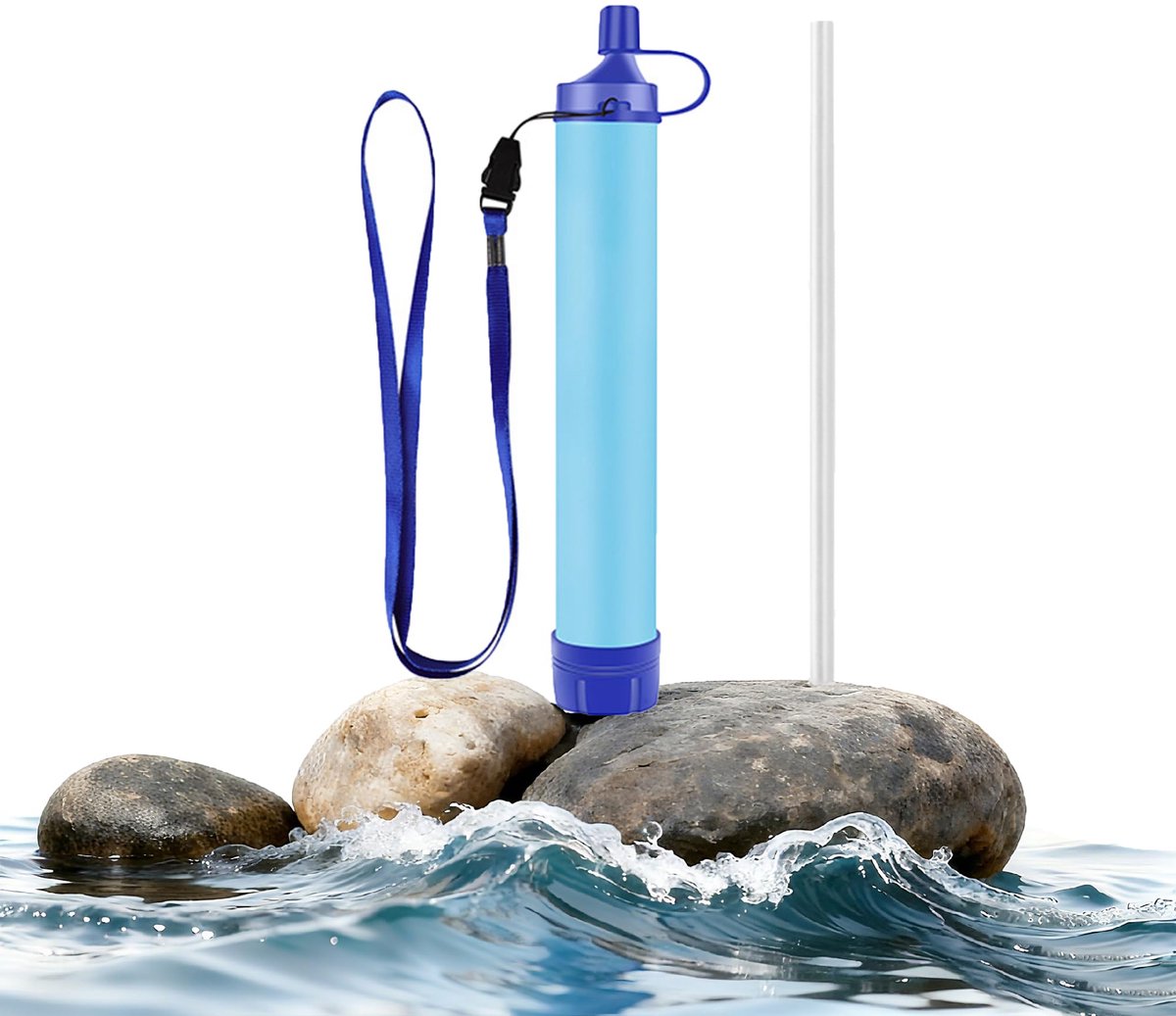longziming -Waterfilter – Waterzuiveringsapparaat – Draagbaar en Lichtgewicht – Geschikt voor Outdoor – Verwijdert Onzuiverheden – Verbeterde Smaak – Eenvoudig Te Gebruiken