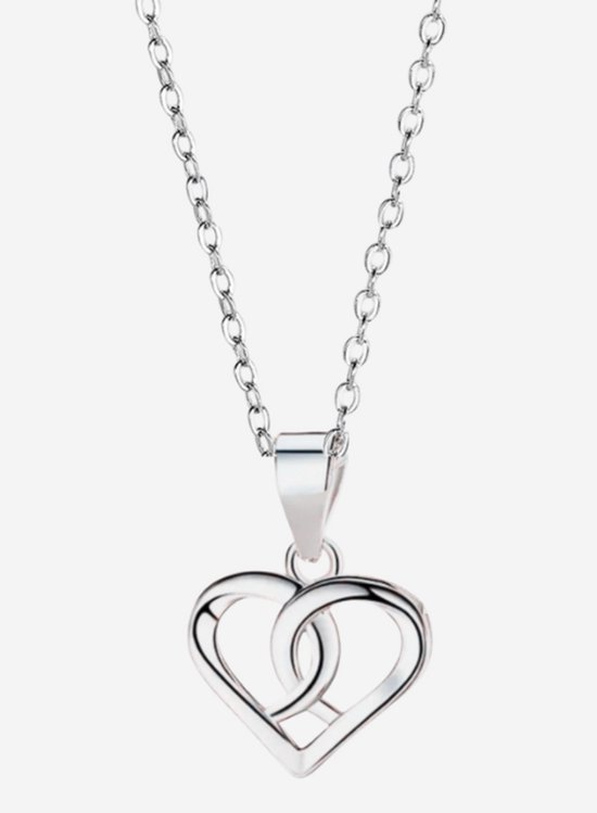 Collier pendentif ASTRADAVI en argent sterling S925 - Cœur relié à l'infini - Idée cadeau
