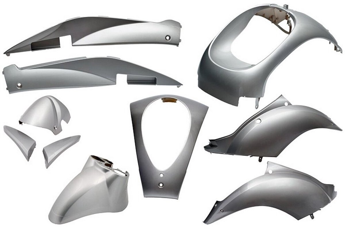 Edge 10-delige kuipset voor Sym Mio - Zilver Metallic