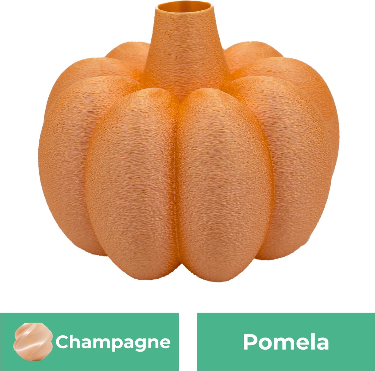Lovora Pomela organische vaas – Decoratieve vaas - Champagne - 3d geprinte vaas – geschikt voor droogbloemen